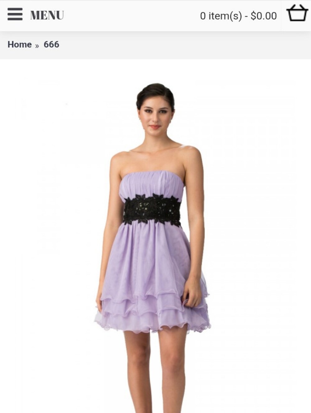 Purple & black dress with black lace trim